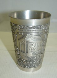 Стакан оловянный с литьём (N169)