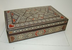 Шкатулка с инкрустацией винтажная (A453)