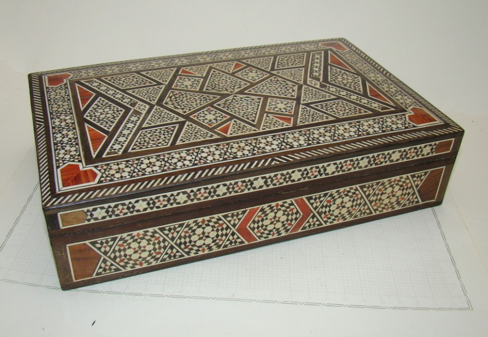 Шкатулка с инкрустацией винтажная (A453)