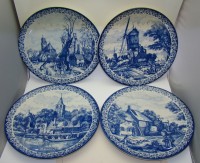 Delft тарелки большие винтажные Времена года 4 шт. (A748)