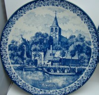 Delft тарелки большие винтажные Времена года 4 шт. (A748)