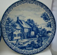 Delft тарелки большие винтажные Времена года 4 шт. (A748)