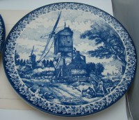 Delft тарелки большие винтажные Времена года 4 шт. (A748)