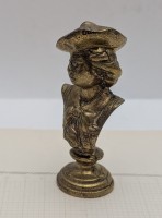 Бюстик бронзовый винтажный рукоятка печати (B242)