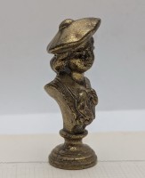 Бюстик бронзовый винтажный рукоятка печати (B242)