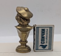 Бюстик бронзовый винтажный рукоятка печати (B242)