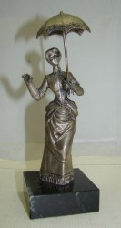 Фигурка статуэтка винтажная Дама с зонтиком (Y283)