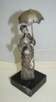 Фигурка статуэтка винтажная Дама с зонтиком (Y283)