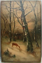 Картина старинная Олененок (Y724)