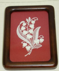 Плакетка кружево фламандское в рамке (W106)