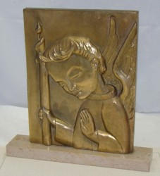 Барельеф на подставке Ангел винтажный (W180)