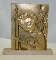 Барельеф на подставке Ангел винтажный (W180)