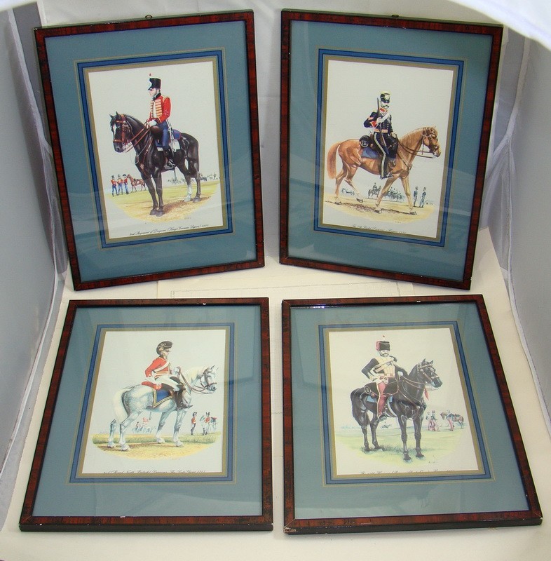 Принты винтажные в рамках Кавалеристы 4 шт. (M175)