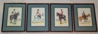 Принты винтажные в рамках Кавалеристы 4 шт. (M175)