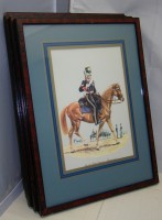 Принты винтажные в рамках Кавалеристы 4 шт. (M175)