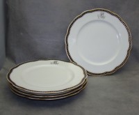 Тарелки старинные с монограммой 4 шт. (A750)