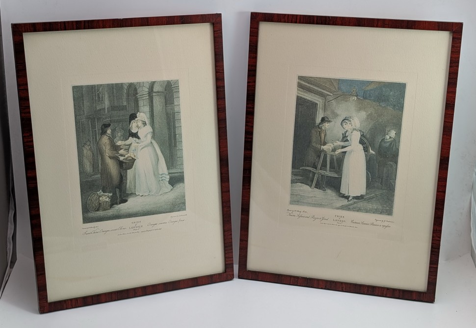 Винтажные репродукции старинных гравюр 2 шт. (B048)