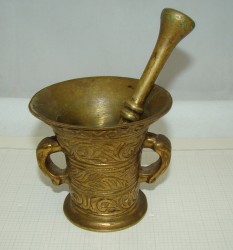 Ступка с пестиком винтажная (M273)