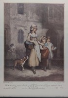 Винтажные репродукции старинных гравюр 2 шт. (B049)