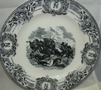 Наполеон тарелки коллекционные винтажные Boch Freres 4 шт. (Y204)