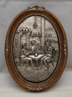 Украшение настенное винтажное барельеф "В кабаке" (M469)