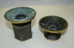 Подсвечники низкие 2 шт. (Q526)