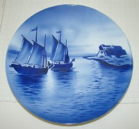 Villeroy&Boch тарелочка старинная декоративная Корабли (X702)
