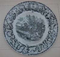Наполеон тарелка коллекционная старинная Keramos Boch Freres (Y205)