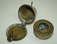 Гирьки - чашечки для весов старинные 4 шт. в футляре (M275)