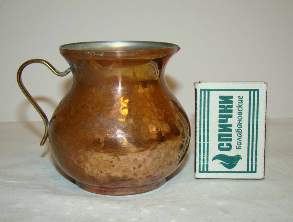 Кувшин молочник медный (T275)