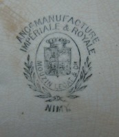 Mouzin Lecat & Cie Nimy Тарелка старинная (A753)