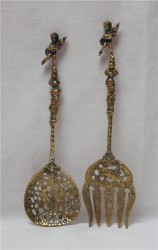 Ложка и вилка с литьем (K922)