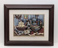 Картина объемная барельеф 3D-панно Капитанский стол (B148)