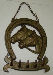 Вешалка для ключей винтажная Подкова Лошади (X015)