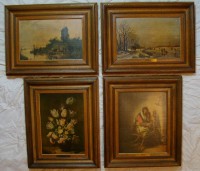 Картины - репродукции винтажные 4 шт. (M180)