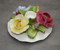 Aynsley подсвечник фарфоровый винтажный Цветы (M669)