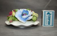 Aynsley подсвечник фарфоровый винтажный Цветы (M669)