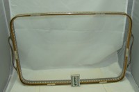 Поднос большой  винтажный со стеклом (W437)