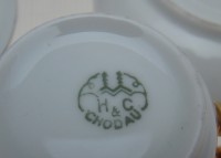 H&C CHODAU кофейная пара старинная (Y634)