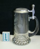 Кружка пивная винтажная Mahou с трещиной (M182)