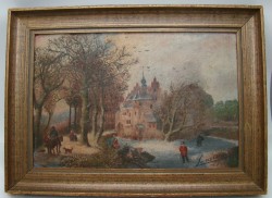 Картина старинная Зима (A659)