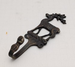 Вешалка старинная бронзовая Олень (B151)