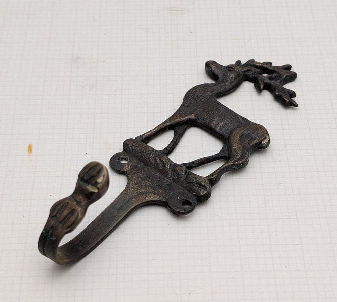 Вешалка старинная бронзовая Олень (B151)