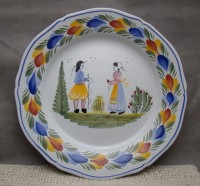 Quimper тарелка винтажная декоративная ручной работы (M771)