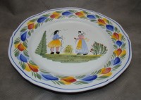 Quimper тарелка винтажная декоративная ручной работы (M771)