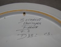 Quimper тарелка винтажная декоративная ручной работы (M771)