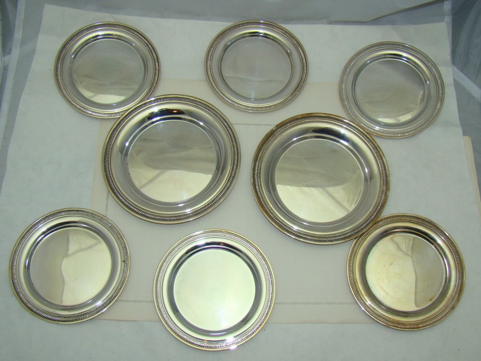 Блюдца подставки лотки 8шт. (P767)