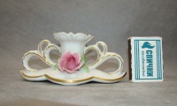 Дрезденский фарфор Подсвечник винтажный Роза (A267)