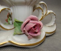 Дрезденский фарфор Подсвечник винтажный Роза (A267)