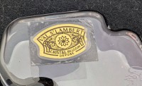 Val Saint Lambert хрустальное пресс-папье в форме карты Бельгии (B154)